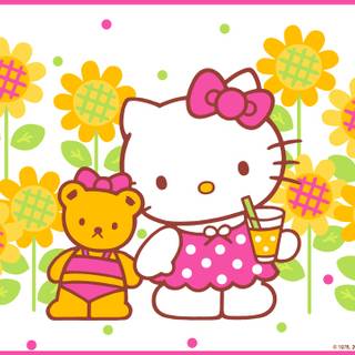 Cute summer Hello Kitty wallpaper