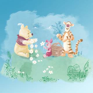 Winter Winnie The Pooh wallpaper