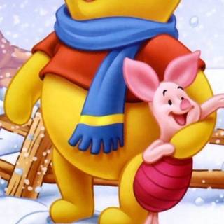 Winter Winnie The Pooh wallpaper