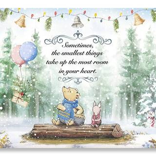 Winter Winnie The Pooh wallpaper