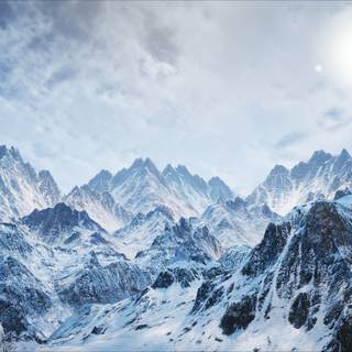 Winter panoramic wallpaper