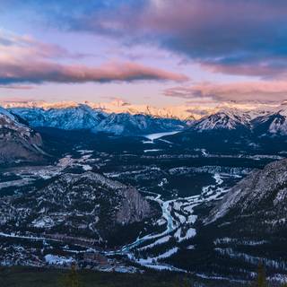 Winter panoramic wallpaper