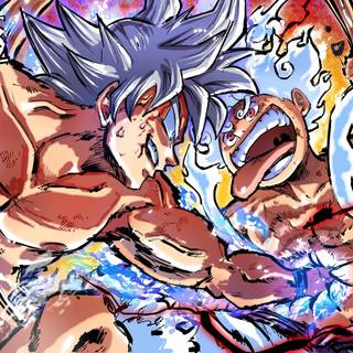 Luffy vs Goku wallpaper