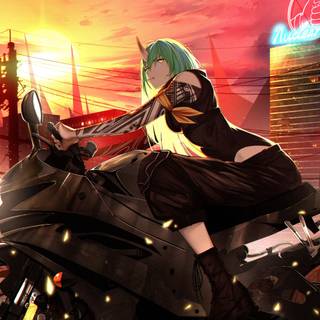 Bike girl HD laptop wallpaper