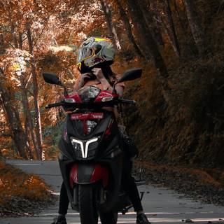 Bike girl HD laptop wallpaper