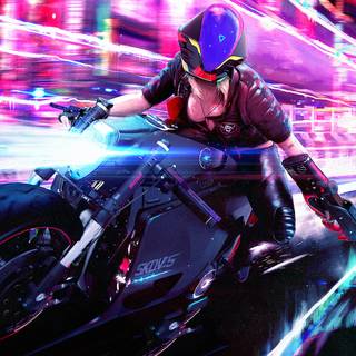 Bike girl HD laptop wallpaper