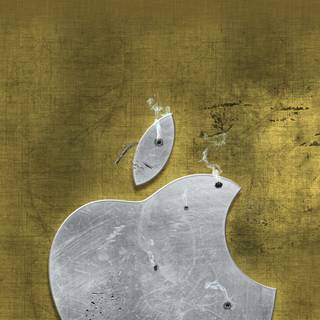 Apple gold 4k wallpaper