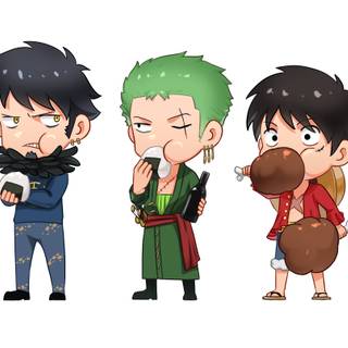 Chibi One Piece 4k wallpaper