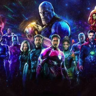 Avengers 4k neon wallpaper