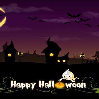 Preppy Halloween computer wallpaper