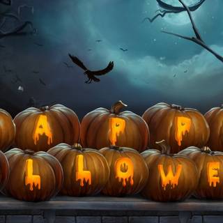 Preppy Halloween computer wallpaper