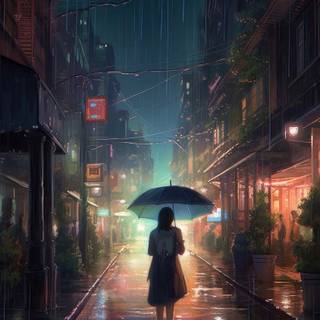 Rainy streets wallpaper