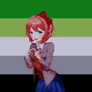 Aromantic anime icon wallpaper