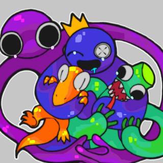 Rainbow Friends purple wallpaper