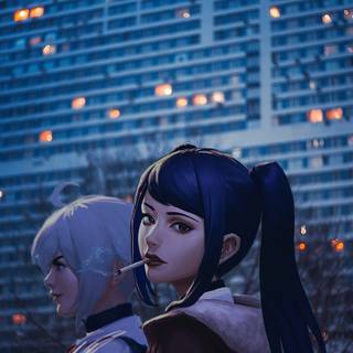 Anime smoker wallpaper