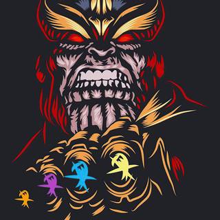 Thanos minimalist wallpaper