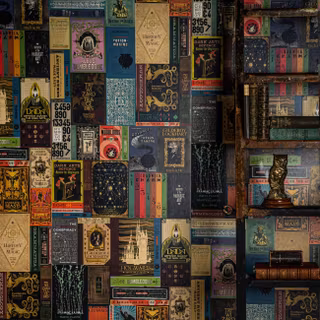 Harry Potter library wallpaper