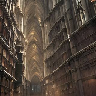 Harry Potter library wallpaper