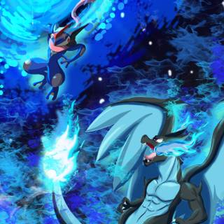 Greninja vs Charizard wallpaper