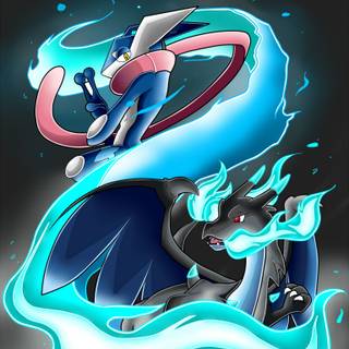 Greninja vs Charizard wallpaper