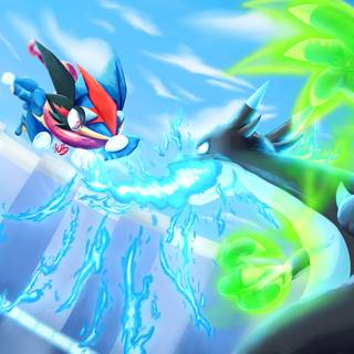 Greninja vs Charizard wallpaper