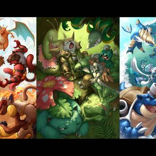 Greninja vs Charizard wallpaper