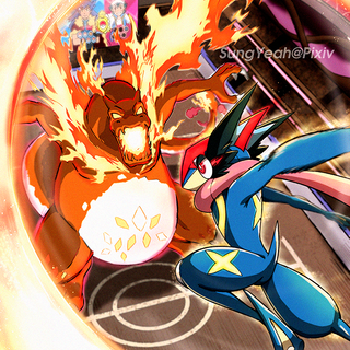 Greninja vs Charizard wallpaper