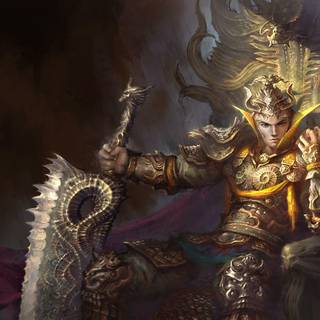 King on throne wallpaper