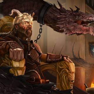 King on throne wallpaper