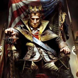 King on throne wallpaper