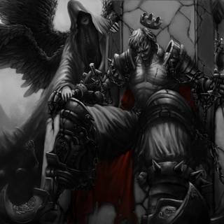 King on throne wallpaper