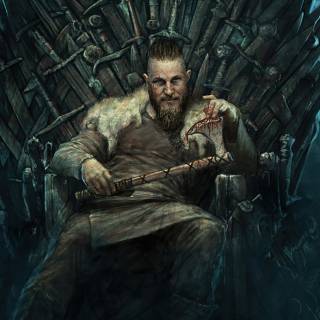 King on throne wallpaper