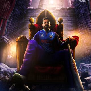 King on throne wallpaper