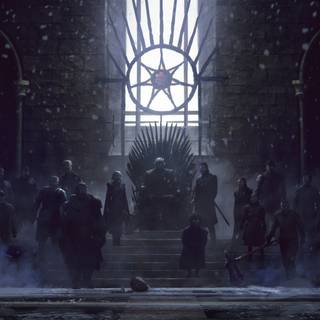 King on throne wallpaper