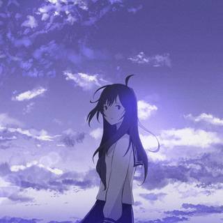 Black and purple anime sky wallpaper