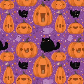 Purple orange Halloween wallpaper
