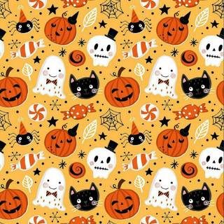Kawaii Halloween iPhone wallpaper