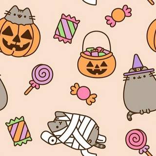 Kawaii Halloween iPhone wallpaper