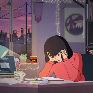 Lofi girl desktop wallpaper