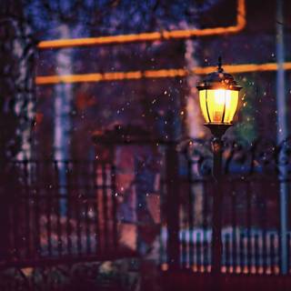 Street lamp 4k wallpaper