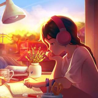 Chill study wallpaper