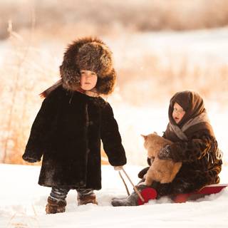 Child winter wallpaper