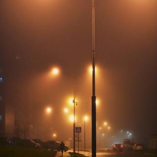 Night fog 4k wallpaper