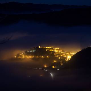 Night fog 4k wallpaper