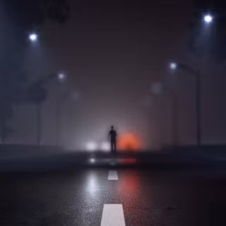 Night fog 4k wallpaper