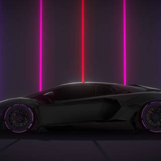 Light up Lambo wallpaper