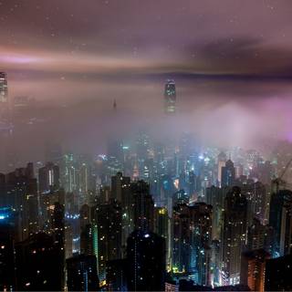 Night fog 4k wallpaper