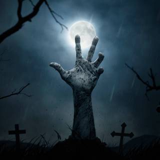 Halloween graveyard PC wallpaper