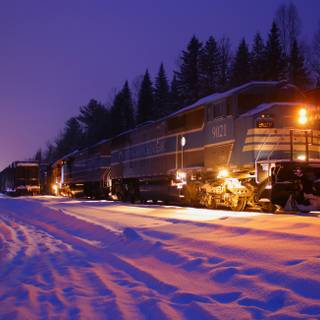 Winter trains wallpaper