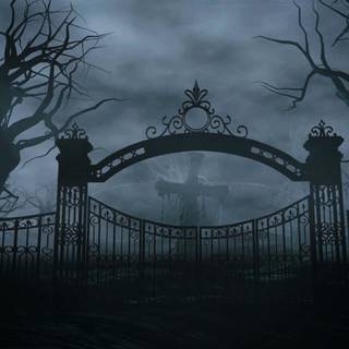 Halloween graveyard PC wallpaper